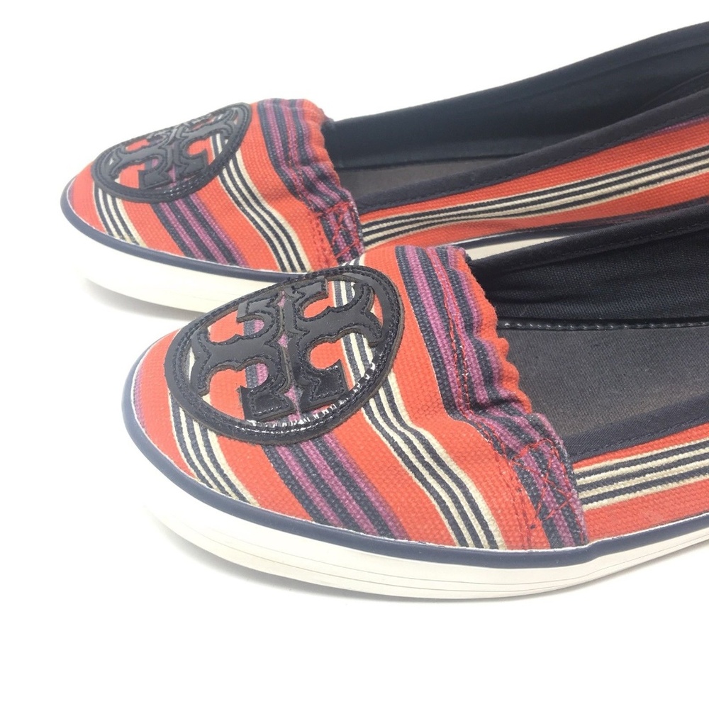 Tory Burch Reva Stripe Slip On Canvas Sneaker 10